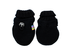 Joha black mittens merino wool